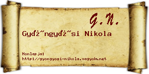 Gyöngyösi Nikola névjegykártya